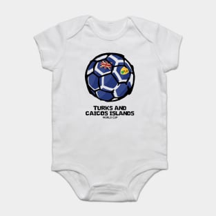 Turks and Caicos Islands Football Country Flag Baby Bodysuit